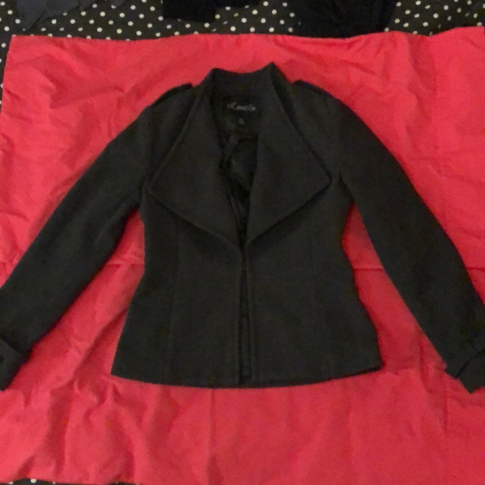 Stylish lined blazer / jacket. Dark Grey.